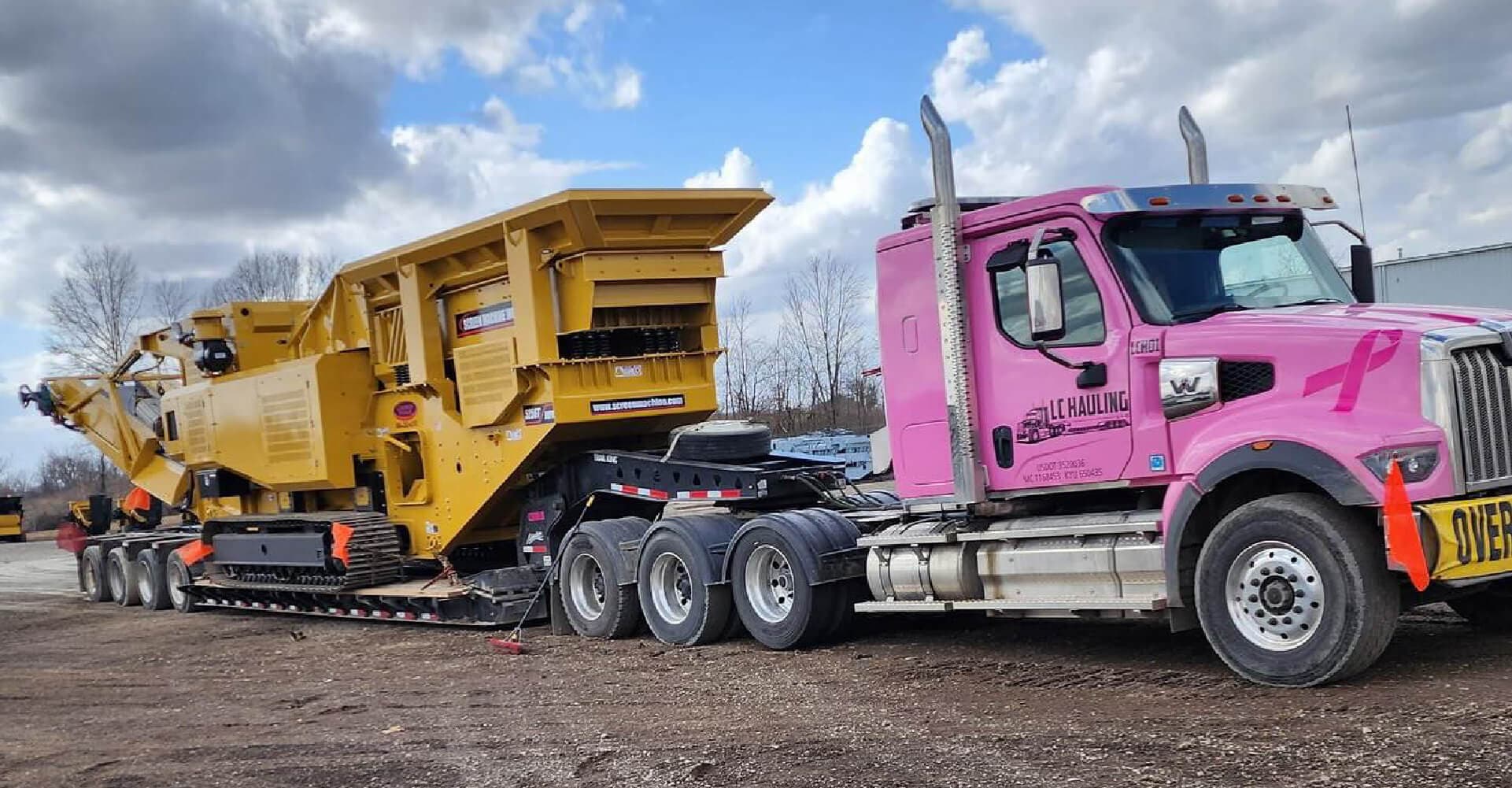 Heavy equipment hauling
